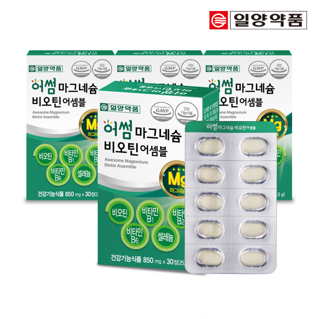 일양 어썸 마그네슘 비오틴 비타민B 어셈블 4박스 4개월분
